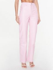 Remain Spodnie skórzane Leather Straight RM2044 Różowy Straight Fit. Czerwone spodnie materiałowe damskie Remain, bez wzorów, ze skóry. Za 1,579.00 zł.