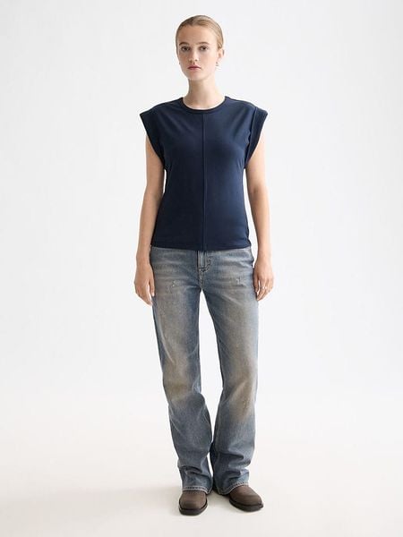 Scotch & Soda Koszulka w kolorze granatowym rozmiar: XL. Niebieskie t-shirty damskie Scotch & Soda, xl, bez wzorów, bez kołnierzyka. Za 134.95 zł.