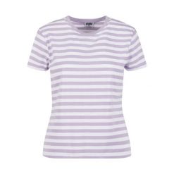 Damska koszulka w regularne paski Urban Classics. Białe t-shirty damskie Urban Classics, m, bez wzorów, z bawełny, bez kołnierzyka. Za 84.50 zł.