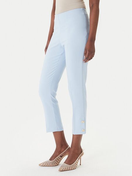 Rinascimento Spodnie materiałowe CFC0128641003 Błękitny Slim Fit. Niebieskie spodnie materiałowe damskie RINASCIMENTO, bez wzorów, z materiału. Za 449.99 zł.