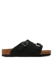 Birkenstock Klapki Zürich 1025060 Czarny. Czarne klapki damskie Birkenstock, bez wzorów, ze skóry, bez obcasa. Za 479.99 zł.
