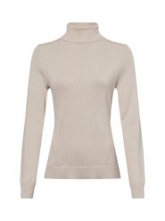 Comma Sweter z dzianiny Kobiety wiskoza beżowy, 44. Brązowe swetry klasyczne damskie Comma, z dzianiny, bez kołnierzyka. Za 179.95 zł.