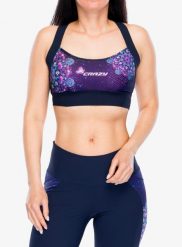 Stanik sportowy Crazy Bra Lightning. Fioletowe biustonosze sportowe damskie Crazy, bez wzorów, z materiału. Za 285.99 zł.