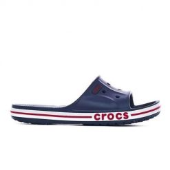 Klapki męskie Crocs Bayaband Slide. Niebieskie klapki i japonki męskie Crocs, z materiału. Za 119.99 zł.