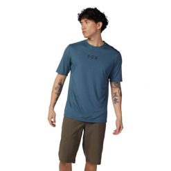 Koszulka rowerowa męska Fox Racing Ranger Moth. Niebieskie t-shirty sportowe męskie Fox Racing, m, bez ramiączek, rowerowe. Za 160.00 zł.