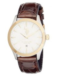 U.S. Polo Assn. Zegarek kwarcowy w kolorze złoto-brązowo-białym rozmiar: onesize. Brązowe, analogowe zegarki męskie U.S. Polo Assn., ze stali. Za 260.99 zł.