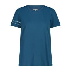 Koszulka damska turystyczna CMP 38T6656. Niebieskie bluzki sportowe damskie CMP, l, bez wzorów, bez ramiączek. W wyprzedaży za 76.99 zł.