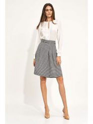 Nife Spódnica w kolorze czarno-białym rozmiar: 44. Białe spódniczki damskie Nife, bez wzorów, midi. Za 147.91 zł.