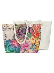 Hip Torba plażowa "Maelli" w kolorze kremowym ze wzorem - 60 x 43 cm rozmiar: 43x60 cm. Brązowe torebki klasyczne damskie Hip, bez wzorów, z materiału, bez dodatków. Za 39.99 zł.