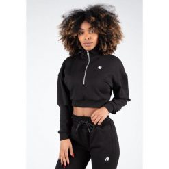 Ocala Cropped Bluza z zamkiem błyskawicznym do połowy - Czarny. Czarne bluzy bez kaptura damskie GORILLA WEAR, xs. Za 191.00 zł.