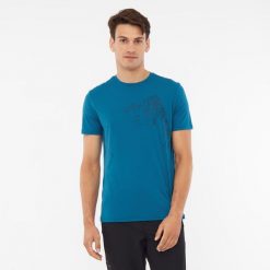 T-shirt męski VIKING Morain. Niebieskie t-shirty męskie VIKING, m, bez wzorów, bez kołnierzyka. Za 126.86 zł.