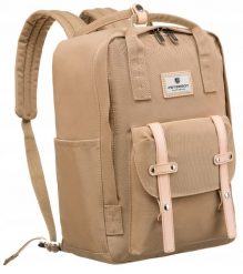 Plecak damski Peterson PTN 79905 beżowy. Brązowe plecaki damskie Peterson, bez wzorów. Za 135.99 zł.