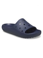 Crocs Klapki w kolorze granatowym rozmiar: 37/38. Niebieskie klapki damskie Crocs, bez wzorów, bez obcasa. Za 96.37 zł.