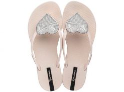 Japonki plażowe damskie Ipanema Maxi Fashion II Fem. Brązowe klapki damskie Ipanema, bez wzorów, z gumy, bez obcasa, na płaskiej podeszwie. Za 190.60 zł.