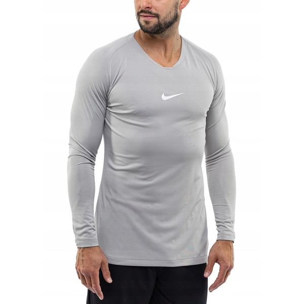 Koszulka Termoaktywna Mężczyzna Nike Długi Rękaw Longsleeve Dry Park roz. XXL. Szare bielizna termoaktywna męska Nike, m, z materiału, bez ramiączek, na fitness i siłownię, dri-fit (nike). Za 83.99 zł.