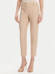Maryley Spodnie materiałowe 25EB52Z/M24/43PG Beżowy Regular Fit. Brązowe spodnie materiałowe damskie Maryley, bez wzorów, z materiału. Za 129.99 zł.