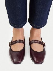 Lasocki Baleriny CEO-RST-ROMI-96 Bordowy. Czerwone baleriny damskie Lasocki, bez wzorów, ze skóry, bez obcasa. Za 199.99 zł.