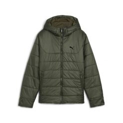 Młodzieżowa kurtka ocieplana Essentials z kapturem PUMA Dark Olive Green. Zielona kurtki damskie Puma, m, bez wzorów, eleganckie, z kapturem. Za 299.00 zł.