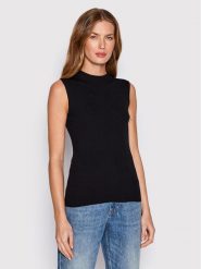 Boss Top Feskies 50473237 Czarny Slim Fit. Czarne topy damskie Boss, s, bez wzorów, z wiskozy, bez kołnierzyka. Za 599.99 zł.