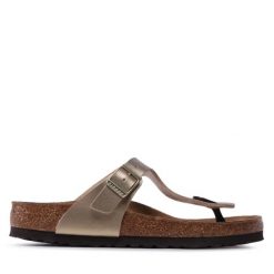 Japonki damskie Birkenstock Gizeh BF. Szare klapki damskie Birkenstock, bez wzorów, bez obcasa. Za 299.99 zł.