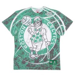 Koszulka Boston Celtics. Zielone bluzki damskie Mitchell & Ness, bez wzorów, sportowe, bez kołnierzyka, bez ramiączek. Za 252.50 zł.