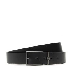 Pasek Męski HUGO. Czarne paski męskie Hugo, bez wzorów. Za 479.99 zł.