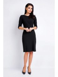 Awama Sukienka w kolorze czarnym rozmiar: M. Czarne sukienki damskie Awama, m, bez wzorów, bez kołnierzyka, bez ramiączek, midi. Za 118.28 zł.