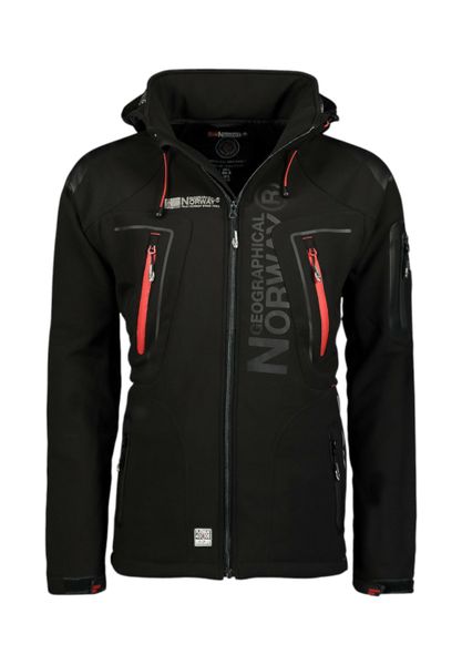 Kurtka przeciwdeszczowa z odpinanym kapturem Geographical Norway Techno. Czarne kurtki męskie Geographical Norway, uniwersalny, bez wzorów, z materiału, eleganckie. Za 249.00 zł.