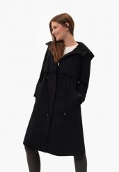 Czarny płaszcz J-BJORK. Czarne płaszcze damskie Volcano, m, bez wzorów, z materiału, eleganckie. Za 329.99 zł.