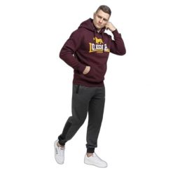 Bluza z kapturem Lonsdale Thurning. Czerwone bluzy z kapturem męskie Lonsdale, s, z bawełny. Za 263.50 zł.