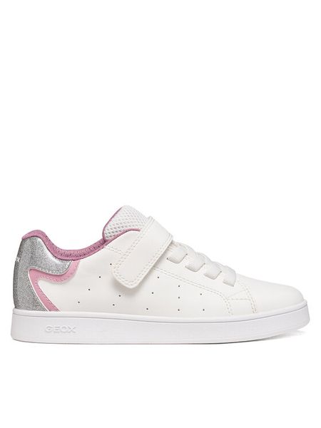 Geox Sneakersy J Eclyper Girl J36LRA 0BCKC C1Z8Z M Biały. Białe buty sportowe dziewczęce Geox, bez wzorów, ze skóry, bez zapięcia. Za 209.99 zł.