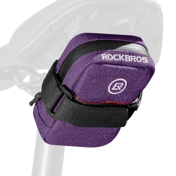 Torba rowerowa pod siodełko narzędziowa Rockbros F006. Fioletowe torebki klasyczne damskie ROCKBROS, bez wzorów, bez dodatków. Za 59.99 zł.