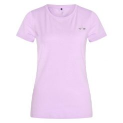 Koszulka damska HV Polo Classic. Fioletowe topy sportowe damskie HV POLO, bez wzorów, bez ramiączek. Za 217.50 zł.