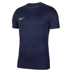 Koszulka treningowa męska Nike Park Vii. Niebieskie t-shirty sportowe męskie Nike, l, z materiału, bez ramiączek, do piłki nożnej, dri-fit (nike). Za 89.99 zł.