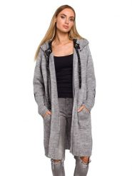 Made of emotion Kardigan w kolorze szarym rozmiar: onesize. Szare kardigany damskie Made Of Emotion, bez wzorów. Za 156.61 zł.