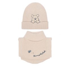 Komplet czapka i komin Winnie The Pooh. Brązowe szaliki dziecięce Winnie The Pooh, bez ramiączek. Za 79.99 zł.