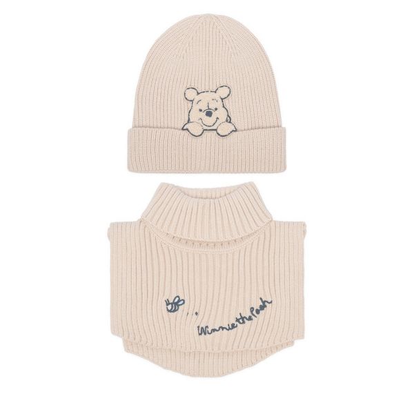 Komplet czapka i komin Winnie The Pooh. Brązowe szaliki dziecięce Winnie The Pooh, bez ramiączek. Za 79.99 zł.