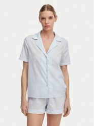 Guess Piżama O6GX00 WN011 Niebieski jasny Regular Fit. Niebieskie piżamy damskie Guess, m, z aplikacjami, z bawełny, bez ramiączek. Za 394.99 zł.