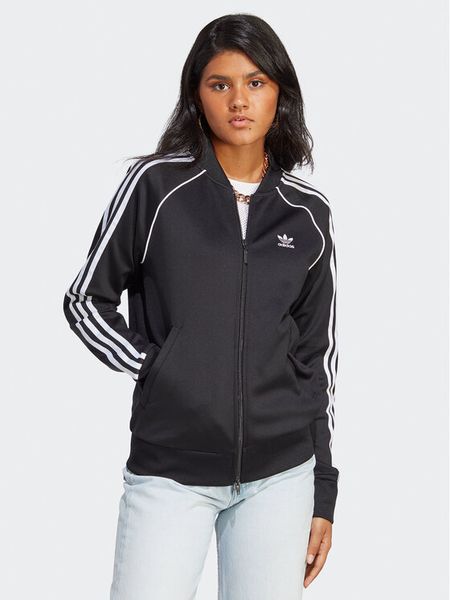 Adidas Bluza Adicolor Classics SST Track Top IB5912 Czarny Regular Fit. Czarne bluzy bez kaptura damskie Adidas, xs, z bawełny. Za 189.99 zł.