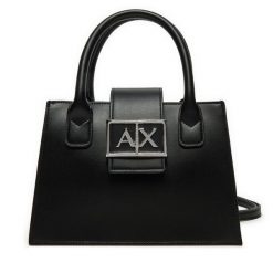 Torebka Armani Exchange. Czarne torebki klasyczne damskie Armani Exchange, bez wzorów, bez dodatków. Za 549.99 zł.