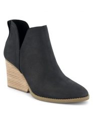 TOMS Skórzane botki w kolorze granatowym na obcasie rozmiar: 39. Niebieskie botki damskie Toms, eleganckie, bez obcasa, na obcasie, bez zapięcia. Za 263.53 zł.