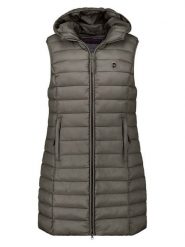 ANAPURNA Kamizelka pikowana "Vakitalana Long" w kolorze khaki rozmiar: XL. Brązowe kamizelki damskie ANAPURNA, xl. Za 126.99 zł.