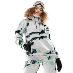 Kurtka snowboardowa damska W1-W Delirium. Białe kurtki damskie SIROKO, bez wzorów, z softshellu, bez kaptura, narciarskie. Za 844.00 zł.