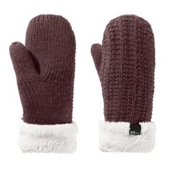 Rękawiczki turystyczne zimowe damskie Jack Wolfskin Highloft Knit Mitten. Czerwone rękawiczki damskie Jack Wolfskin, na zimę, bez wzorów, z poliesteru. Za 108.64 zł.