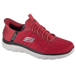 Buty sportowe Sneakersy męskie, Slip-Ins: Summits - Key Pace. Czerwone buty sportowe na co dzień męskie Skechers, bez zapięcia, trekkingowe. Za 379.99 zł.