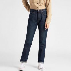 LEE MOM STRAIGHT DAMSKIE SPODNIE JEANSOWE L32IRDQC 112107613. Spodnie materiałowe damskie Lee, bez wzorów, z jeansu. Za 199.99 zł.