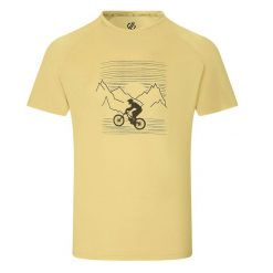 Męska Koszulka Na Rower Górski Tech II. Żółte t-shirty sportowe męskie Dare 2b, m, z elastanu, bez ramiączek, do biegania. Za 84.99 zł.