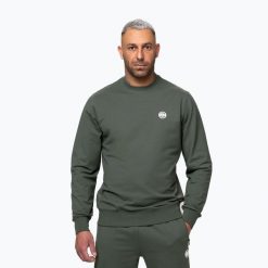Bluza męska Pitbull Nugget Small Logo Crewneck. Zielone bluzy bez kaptura męskie PITBULL, m, z bawełny. Za 189.99 zł.