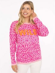 Zwillingsherz Sweter w kolorze różowym rozmiar: L/XL. Różowe swetry klasyczne damskie Zwillingsherz, l, ze splotem, bez kołnierzyka. Za 230.59 zł.