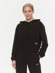 Guess Bluza Eleanora V4RQ09 KC5O0 Czarny Regular Fit. Czarne bluzy bez kaptura damskie Guess, l, z bawełny. Za 259.99 zł.